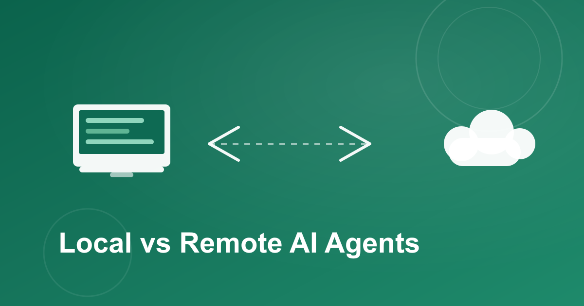 Local vs remote AI agents: where the agent process runs decides who holds your code, credentials, and browser session